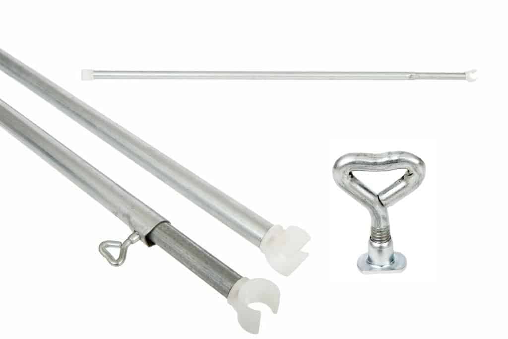 Adjustable Aluminium Awning Spreader Pole 2.75m C Clip to C Clip
