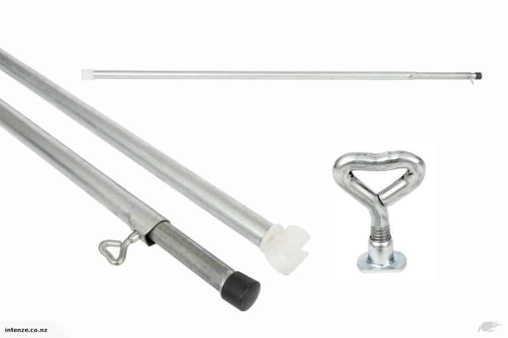 Adjustable Aluminium Awning Spreader Pole 2.75m C Clip to C Clip view 2