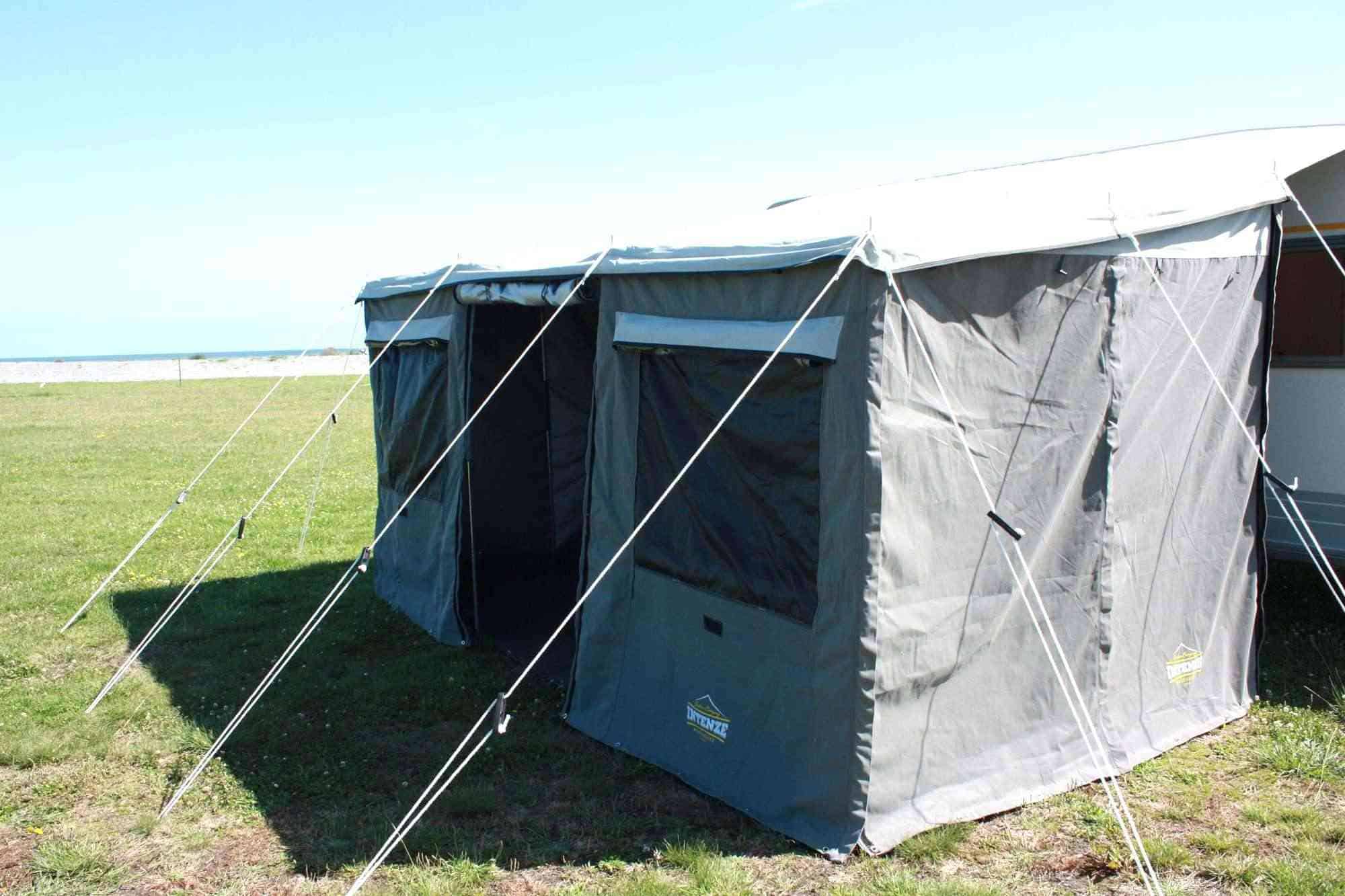 Heavy Duty Canvas 4.0M Walk Thru Awning - Dark Grey or Olive Green view 6
