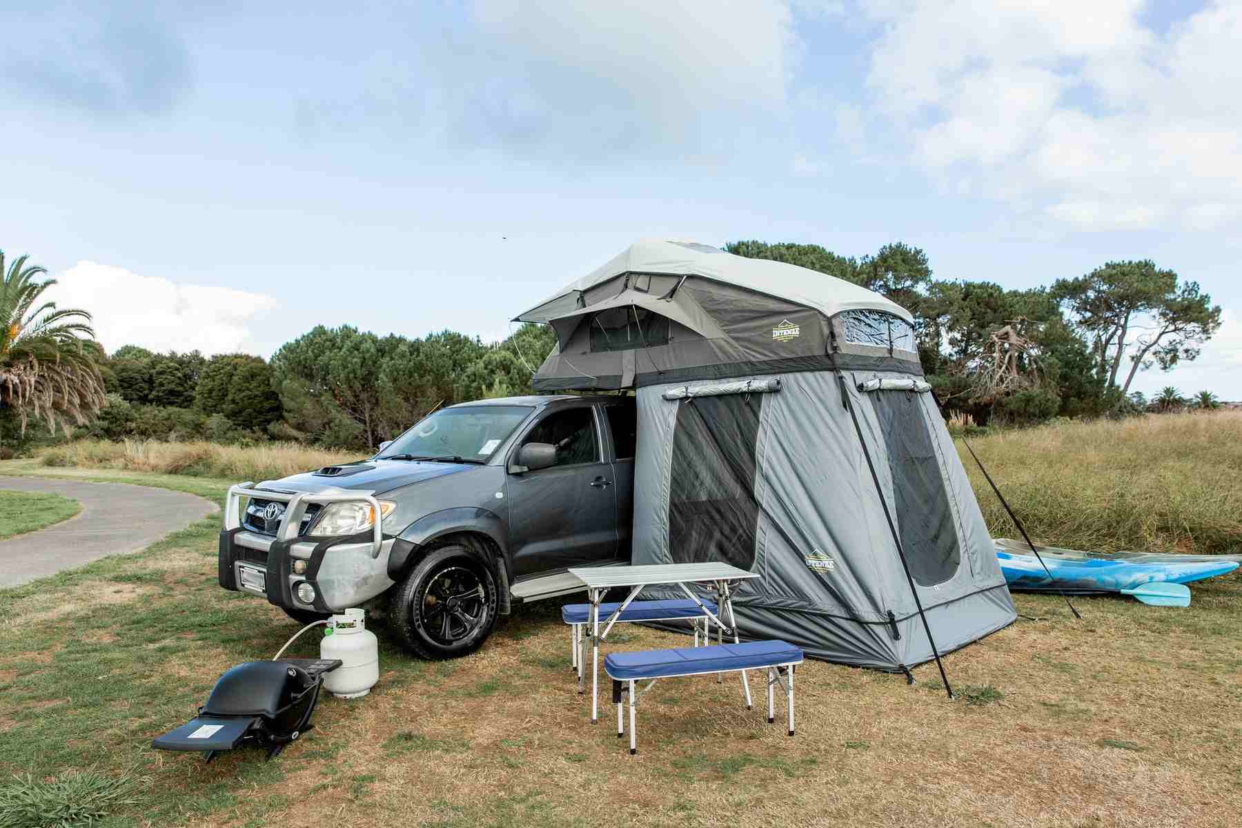 Luxmore Family Roof Top Tent - All Olive Green, Tent, Fly, Annex, Ladder Extension - 2022 view 5