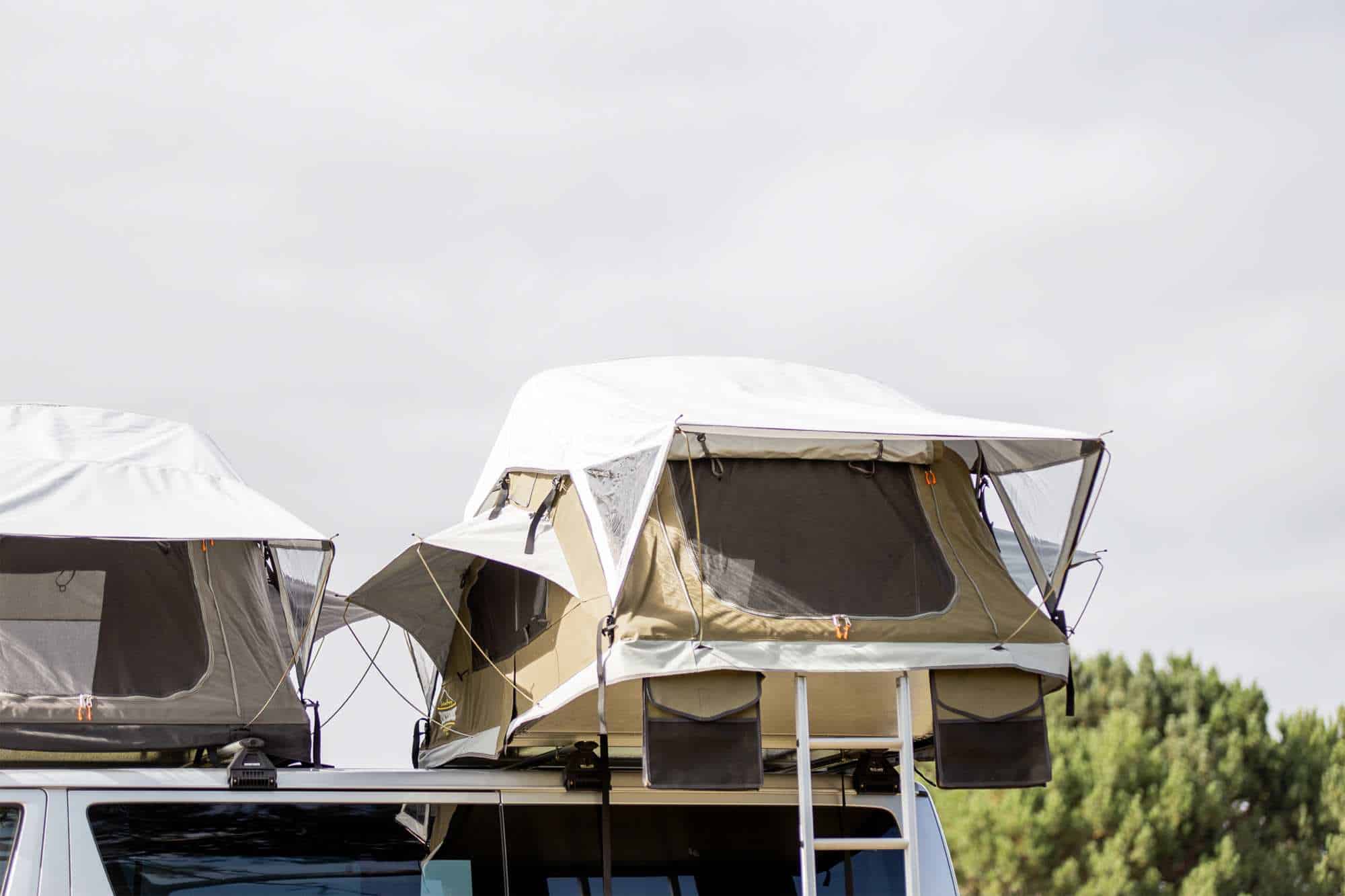 Mt Brown Roof Top Tent – Olive Green with Smokey White Fly view 3