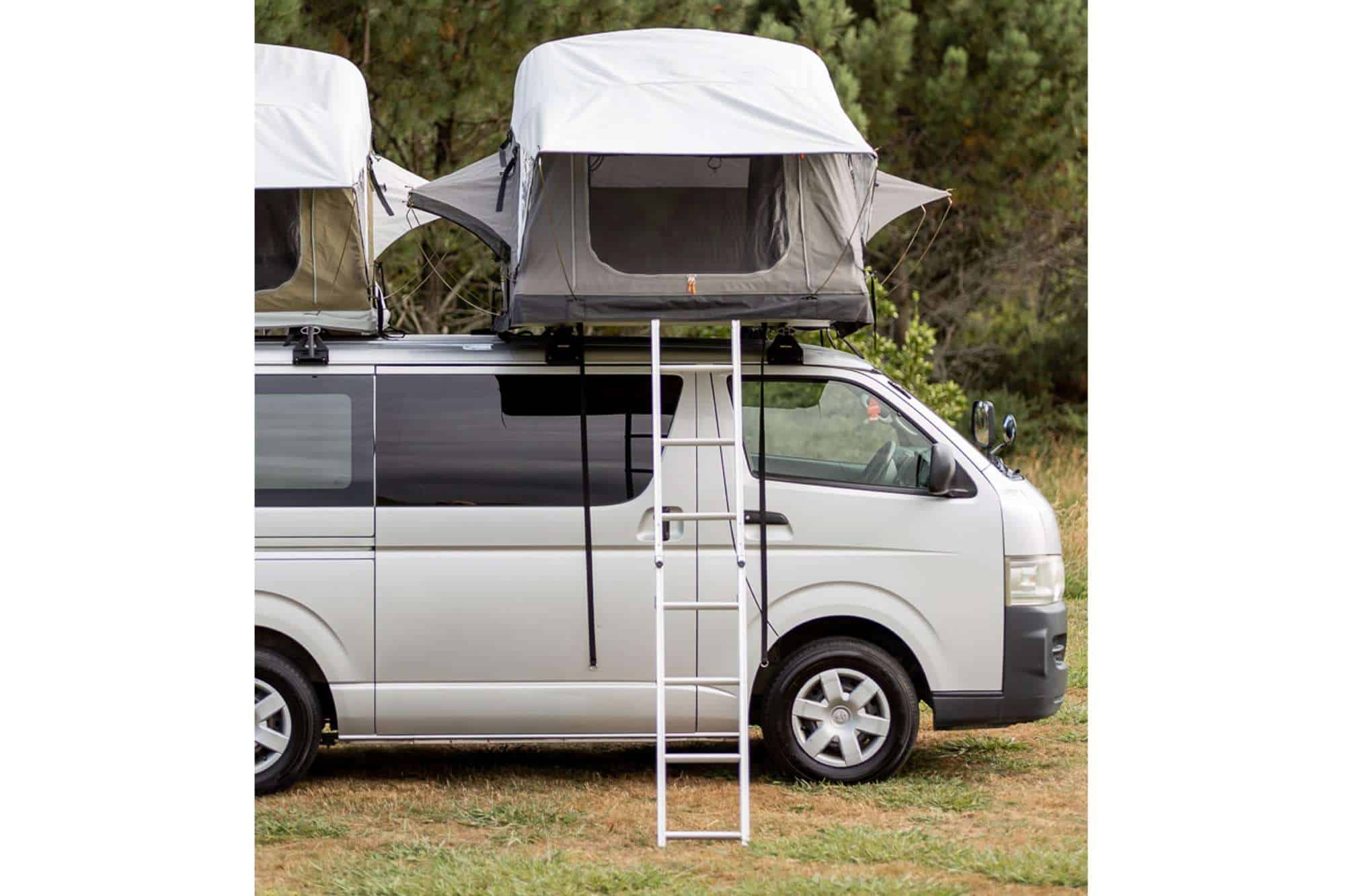 Mt Brown Roof Top Tent – Olive Green with Smokey White Fly view 6