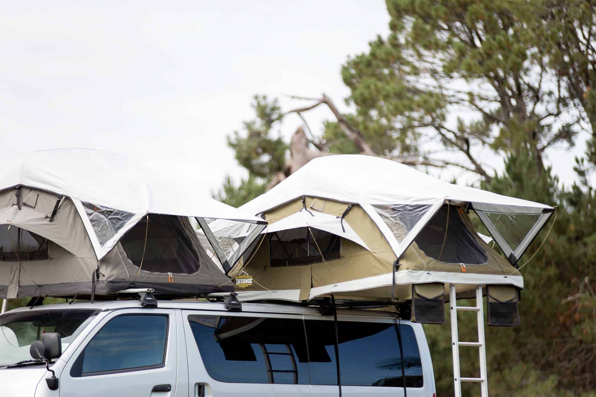 Mt Brown Roof Top Tent – Olive Green with Smokey White Fly view 8