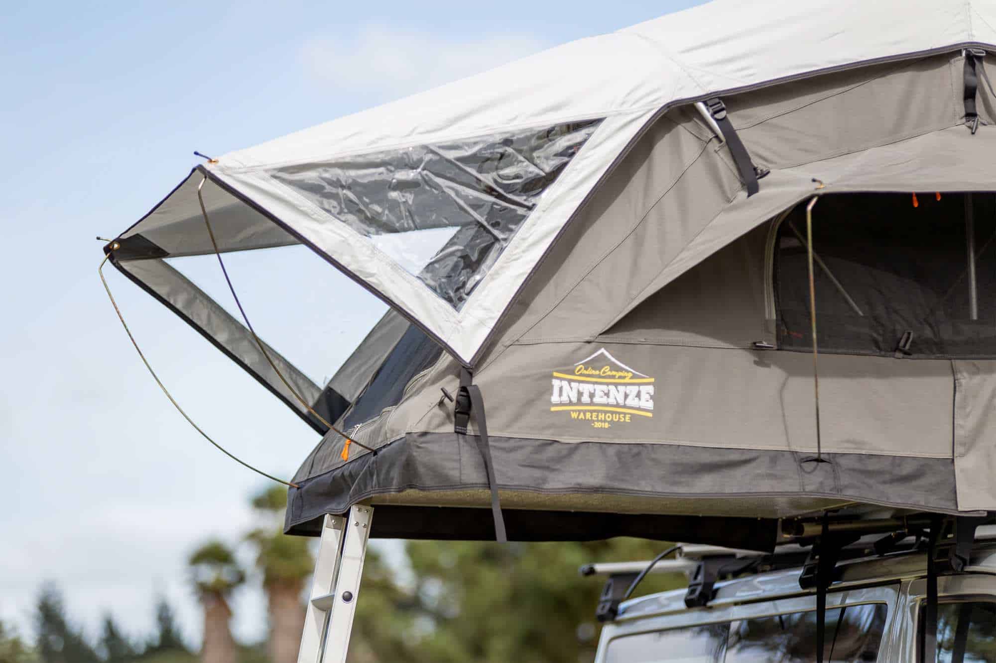 Mt Brown Roof Top Tent – Olive Green with Smokey White Fly view 9