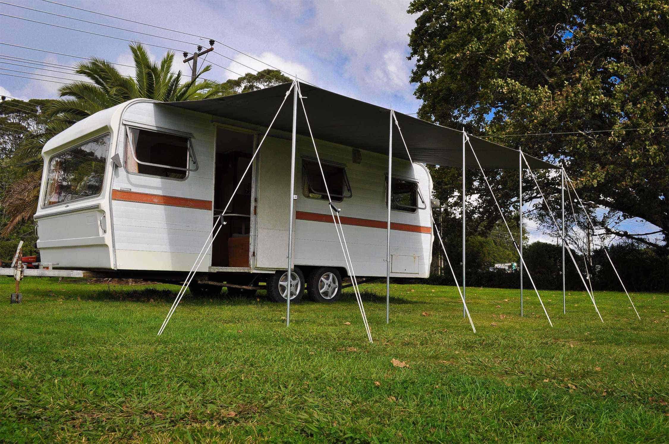 Shade-Roof Awning 4.5m x 2.5m Dark Grey