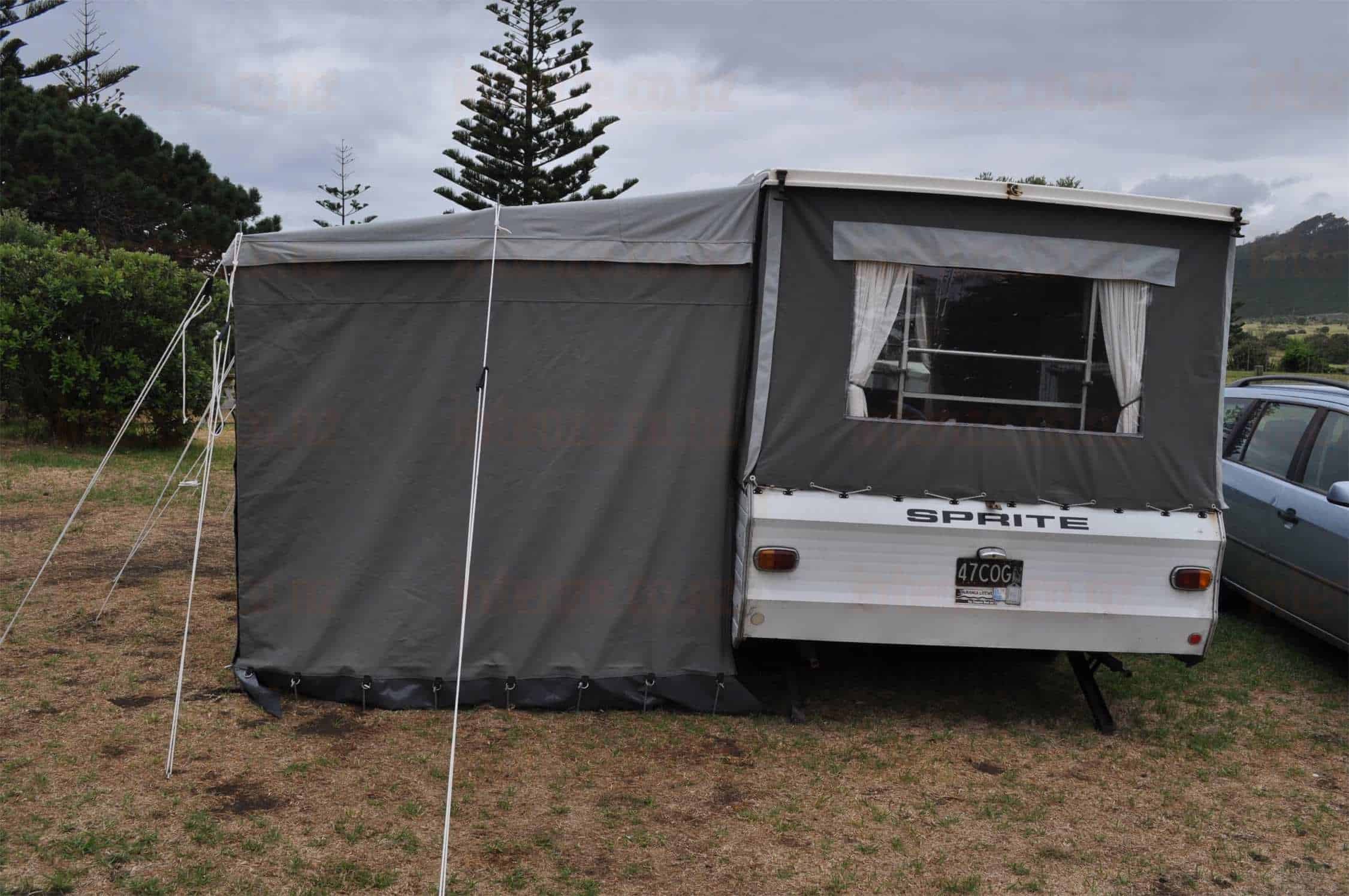 Sprite Pop Top Camper Awning - Dark Grey or Olive Green view 5